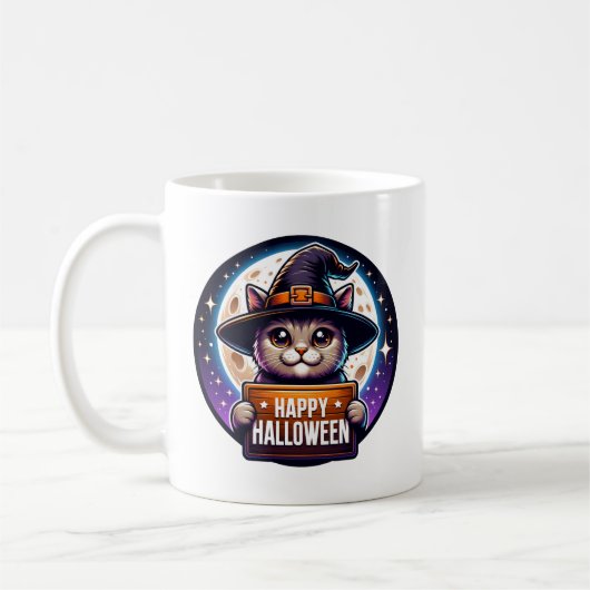 Halloween Kat コーヒーマグカップ (左)
