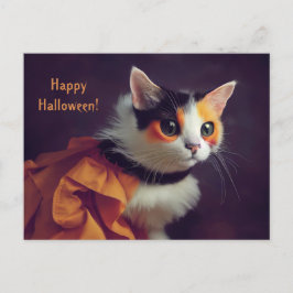 Halloween. Katze im Kürbis Kostüm. ポストカード
