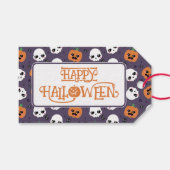 Halloween Kawaii Pattern ギフトタグ (正面(横))