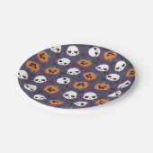 Halloween Kawaii Pattern ペーパープレート (アングル)