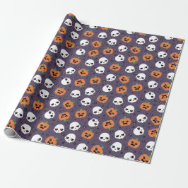 Halloween Kawaii Pattern ラッピングペーパー