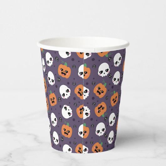 Halloween Kawaii Pattern 紙コップ (右)