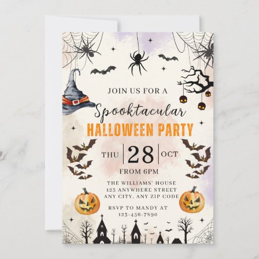 Halloween Kids Spooktacular Party Invitation 招待状 (正面)