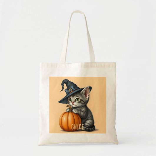 Halloween Kitten, Halloween Kitten Witch,  トートバッグ (正面)
