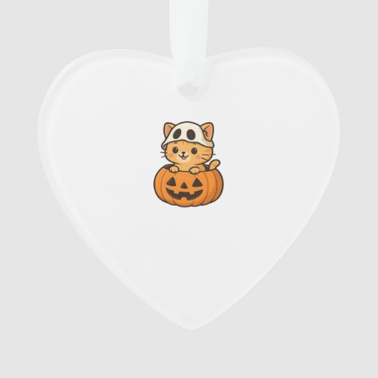 Halloween Kitty inside a pumpkin Classic T-Shirt オーナメント (正面)