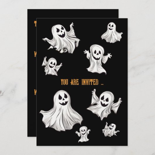 Halloween: Kleine Geister -  招待状 (正面/裏面)