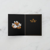 Halloween: Kleine Geister mit Kürbissen -  カード (内部)