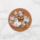 Halloween: Kleine Geister mit Kürbissen -  コンフェッティ (スモール正面)