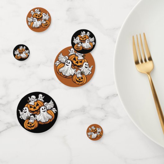Halloween: Kleine Geister mit Kürbissen -  コンフェッティ (グループ)
