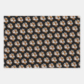 Halloween: Kleine Geister mit Kürbissen -  ラッピングペーパーシート (正面3)