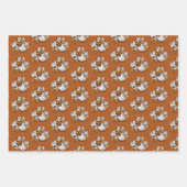 Halloween: Kleine Geister mit Kürbissen -  ラッピングペーパーシート (正面2)