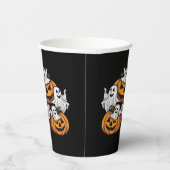 Halloween: Kleine Geister mit Kürbissen -  紙コップ (右)