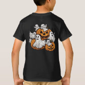 Halloween: Kleine Geister mit Kürbissen -  Tシャツ (裏面)