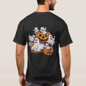 Halloween: Kleine Geister mit Kürbissen -  Tシャツ (裏面)
