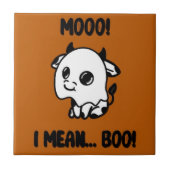 Halloween koe spook tegeltje タイル (正面)