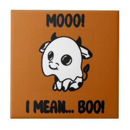 Halloween koe spook tegeltje タイル