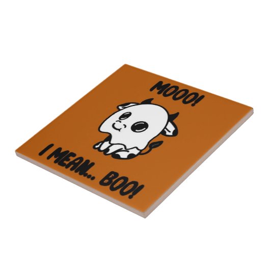 Halloween koe spook tegeltje タイル (側面)