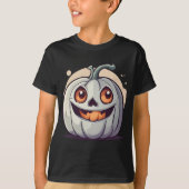 Halloween Kürbis Geist Tシャツ (正面)