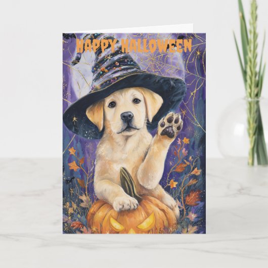 Halloween Labrador Dog シーズンカード (正面)