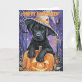 Halloween Labrador Dog シーズンカード (正面)