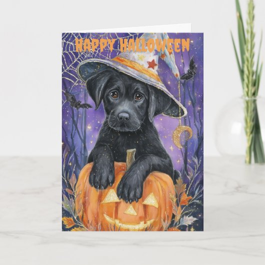 Halloween Labrador Dog シーズンカード (正面)