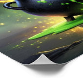 Halloween Letter C Witch Cauldron Classroom ポスター (角)