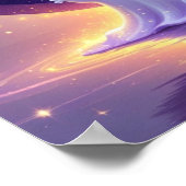 Halloween Letter G Cute Ghost Kids Art Poster ポスター (角)