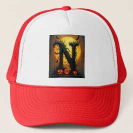 Halloween Letter N Single Tear キャップ