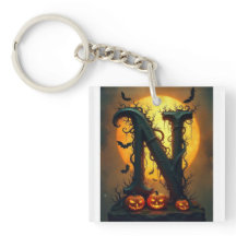 Halloween Letter N Single Tear