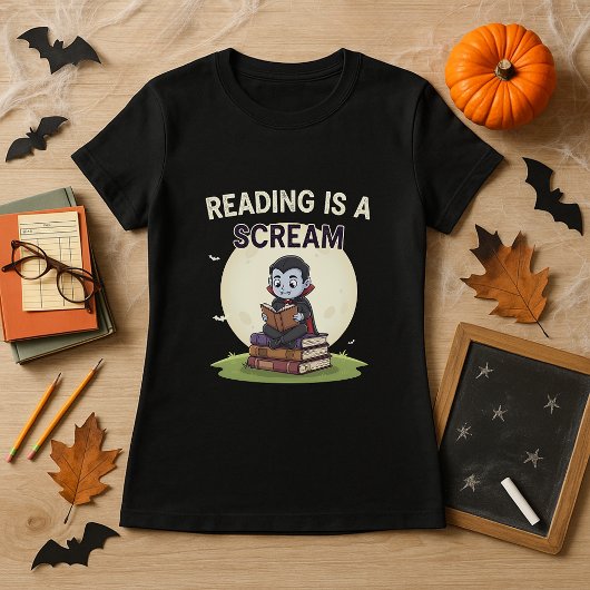 Halloween Librarian Reading Is A Scream  Tシャツ