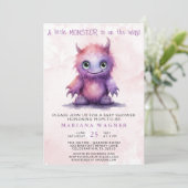 Halloween Little Monster Girl Baby Shower 招待状 (スタンド正面)