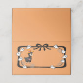 Halloween Llama Wearing Witch Hat Orange プレイスカード (外部開封)