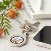 Halloween Lollipop Ghost On Pumpkin キーホルダー (側面)