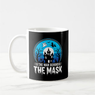 Halloween Man Behind the Mask Haunted House コーヒーマグカップ