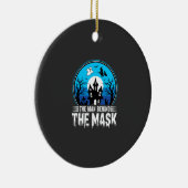Halloween Man Behind the Mask Haunted House セラミックオーナメント (右)