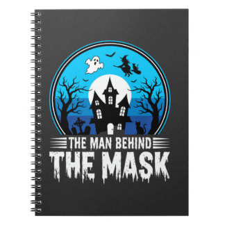 Halloween Man Behind the Mask Haunted House ノートブック