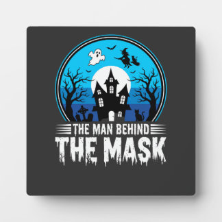 Halloween Man Behind the Mask Haunted House フォトプラーク
