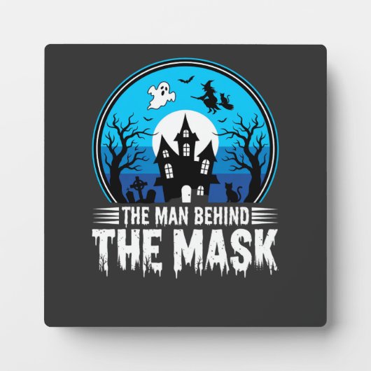 Halloween Man Behind the Mask Haunted House フォトプラーク (正面)