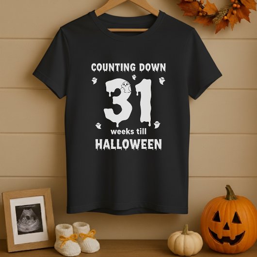 Halloween Maternity Counting Down 31 Weeks  Tシャツ