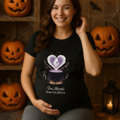 Halloween Maternity Two Hearts One Cauldron  Tシャツ
