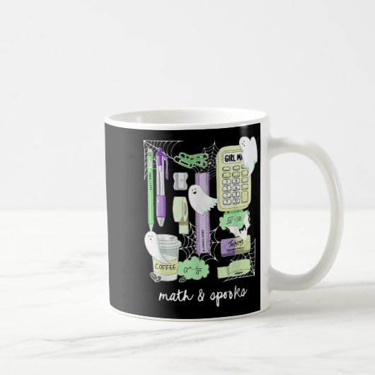 Halloween Math Teacher Ghosts Trig Or Treat Studen コーヒーマグカップ (右)