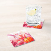 Halloween Mermaid Pink  スクエアペーパーコースター (インサイチュ)