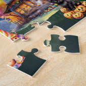 Halloween Monster Custom Child Name Puzzle  ジグソーパズル (側面)