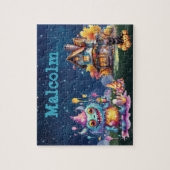 Halloween Monster Custom Child Name Puzzle  ジグソーパズル (縦)