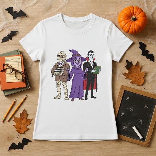  Halloween Monster Teacher Squad Teachers Staff  Tシャツ