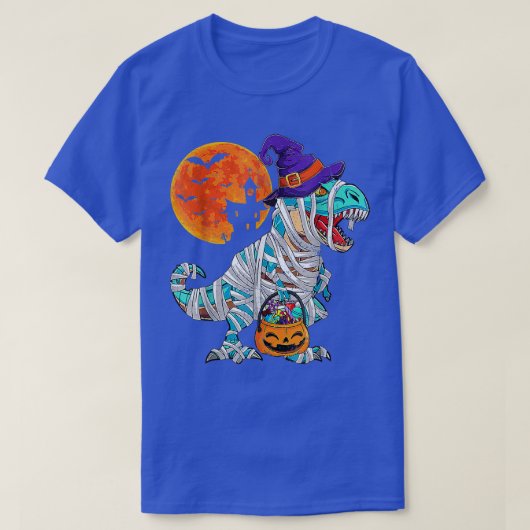 Halloween Monster Truck Pumpkin Mummy Dinosaur T r Tシャツ (デザイン正面)