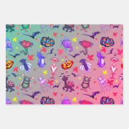 Halloween Monsters ラッピングペーパーシート