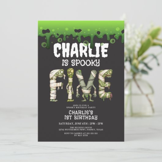 Halloween Monsters Spooktacular 5th Birthday 招待状 (スタンド正面)