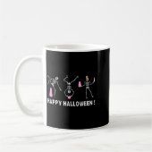 Halloween Montessori Teacher Skeleton Dancing Educ コーヒーマグカップ (左)