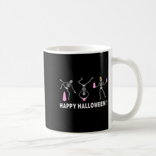 Halloween Montessori Teacher Skeleton Dancing Educ コーヒーマグカップ (右)